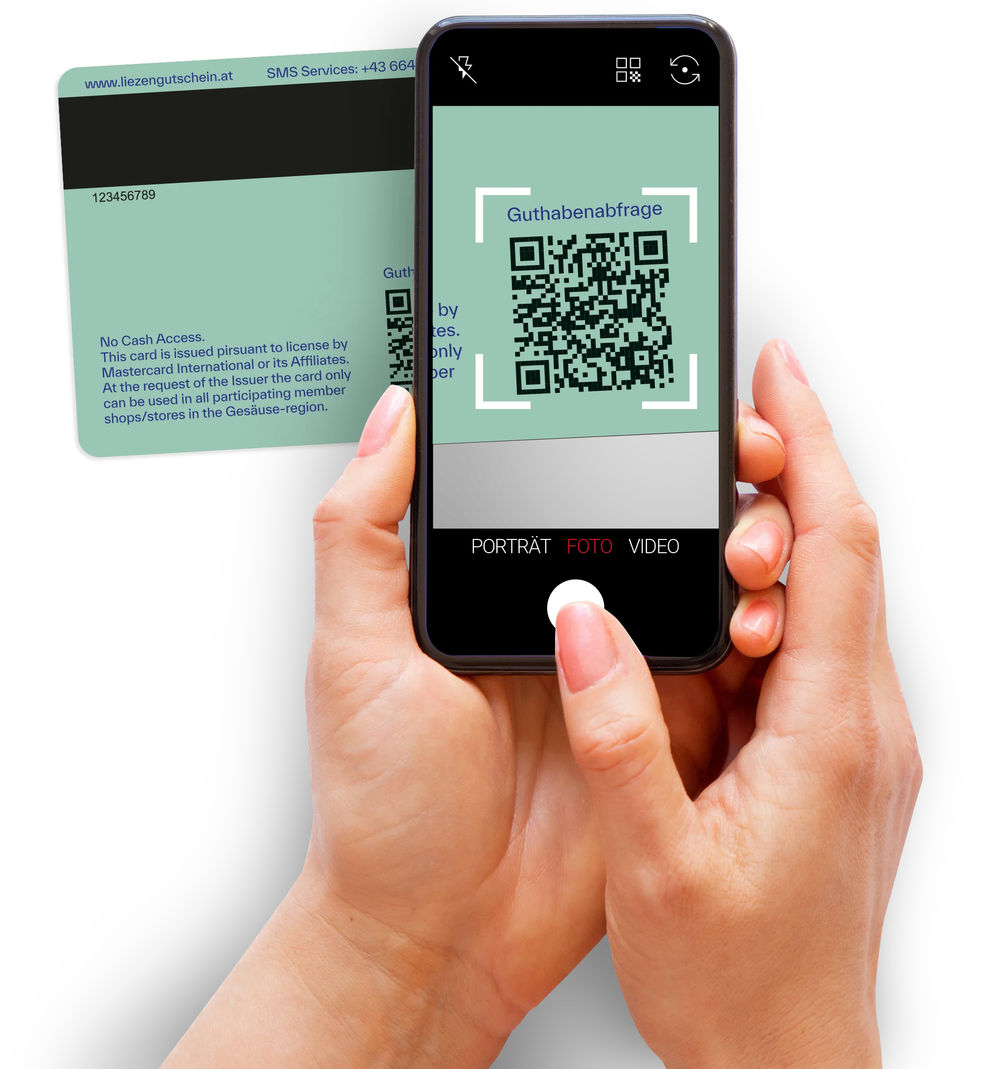 Sannen Sie den QR Code auf der Rückseite
